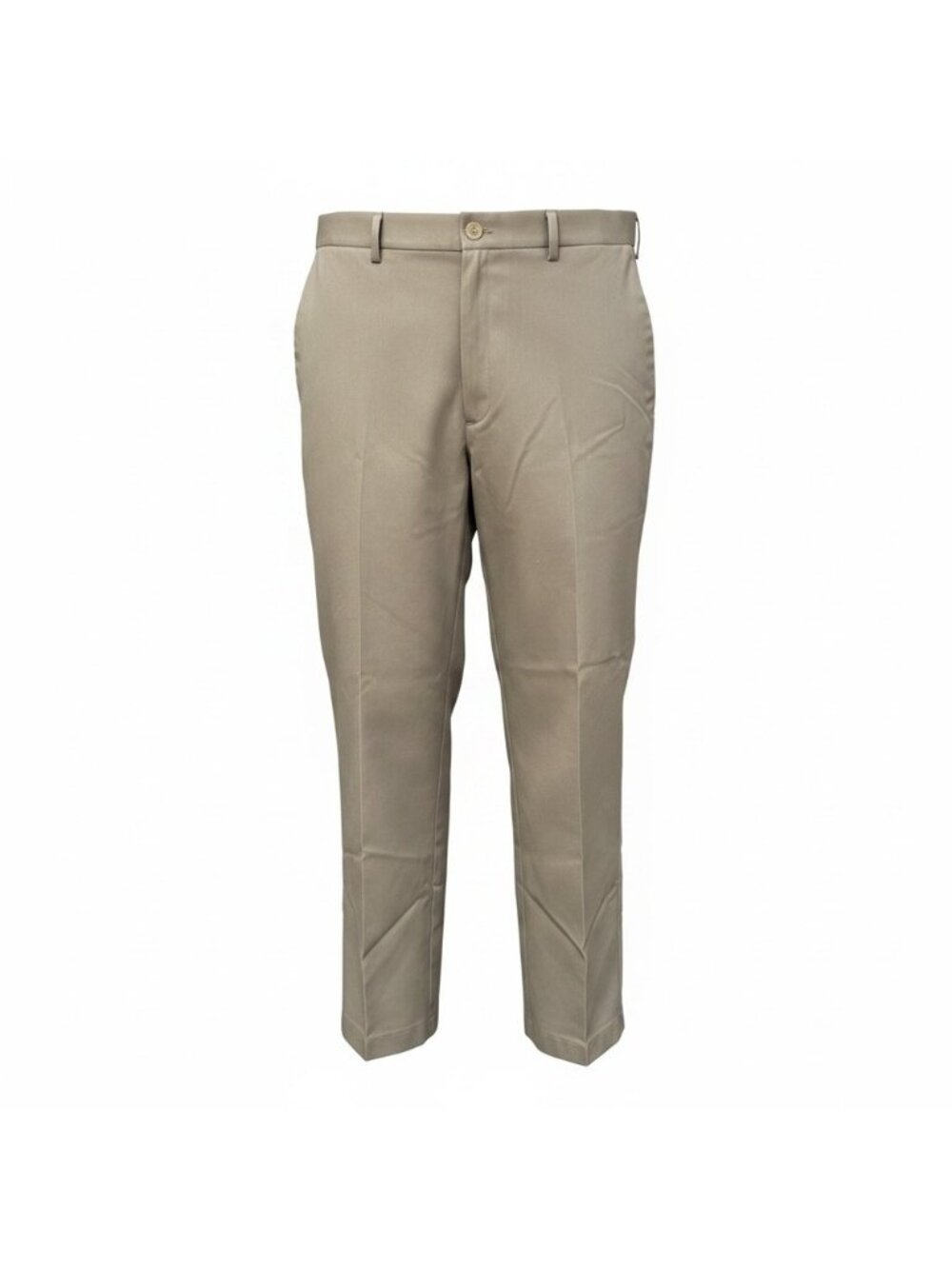 Haggar Pants Mens 40x29 Straight Fit Work To Weekend Khaki Flat Front Beige